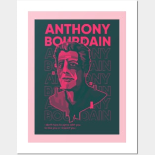 anthony bourdain WPAP pink design Posters and Art